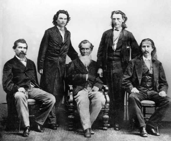  Cherokee leaders in Washington, DC in 1866.