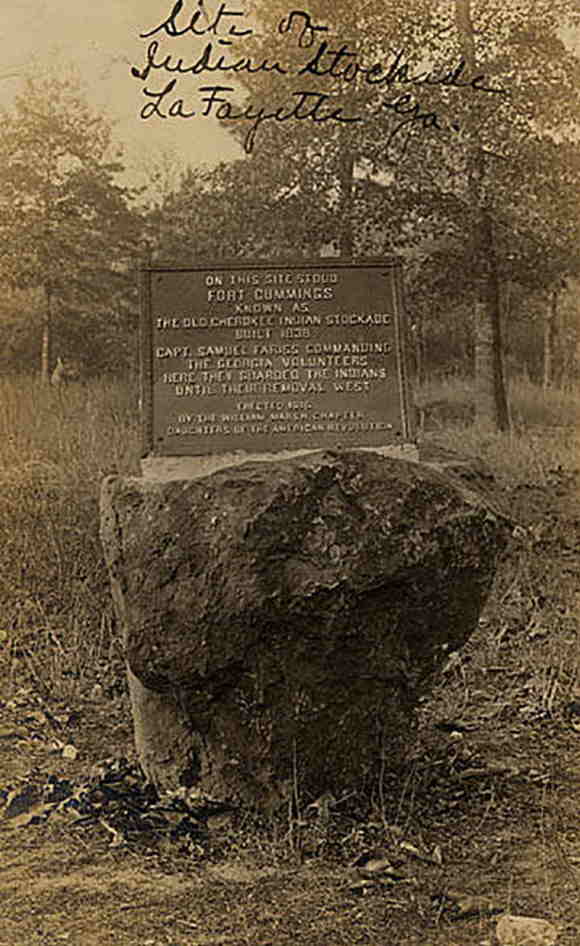 Original marker for Fort Cumming