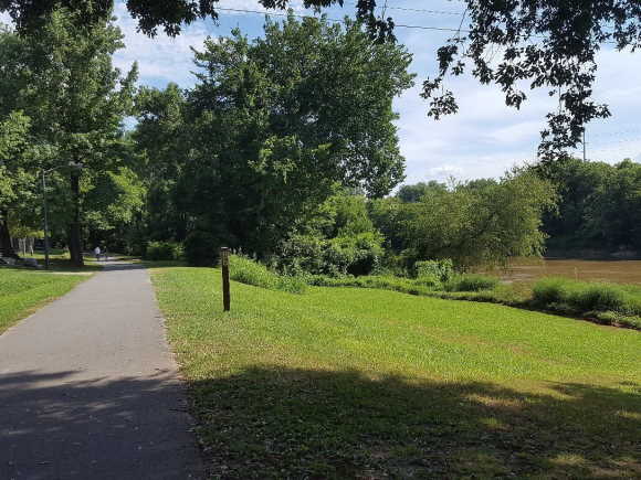 Road from John Ross' farm to Major Ridge's Farm